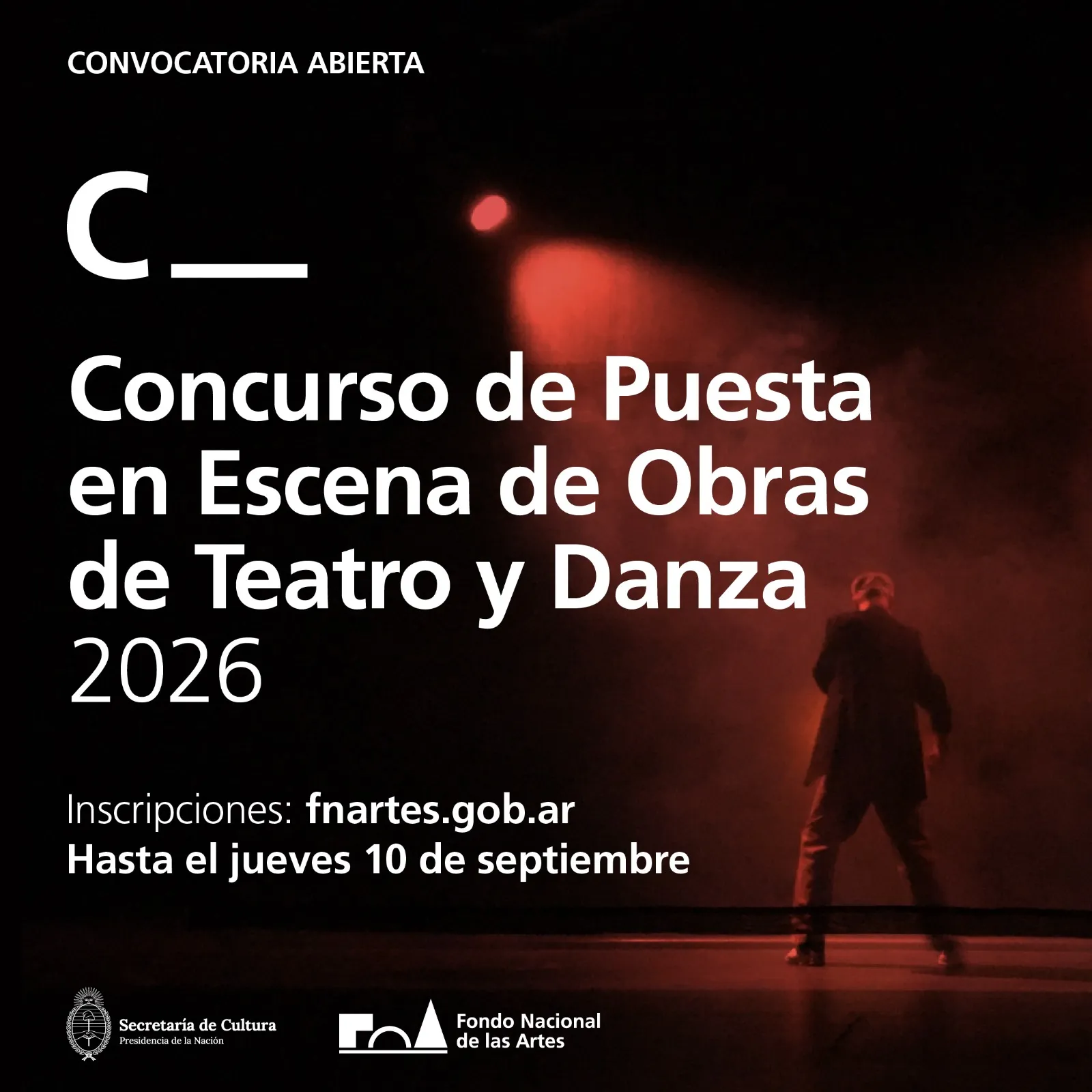 Concurso de Puesta en Escena de Obras de Teatro y Danza 2026