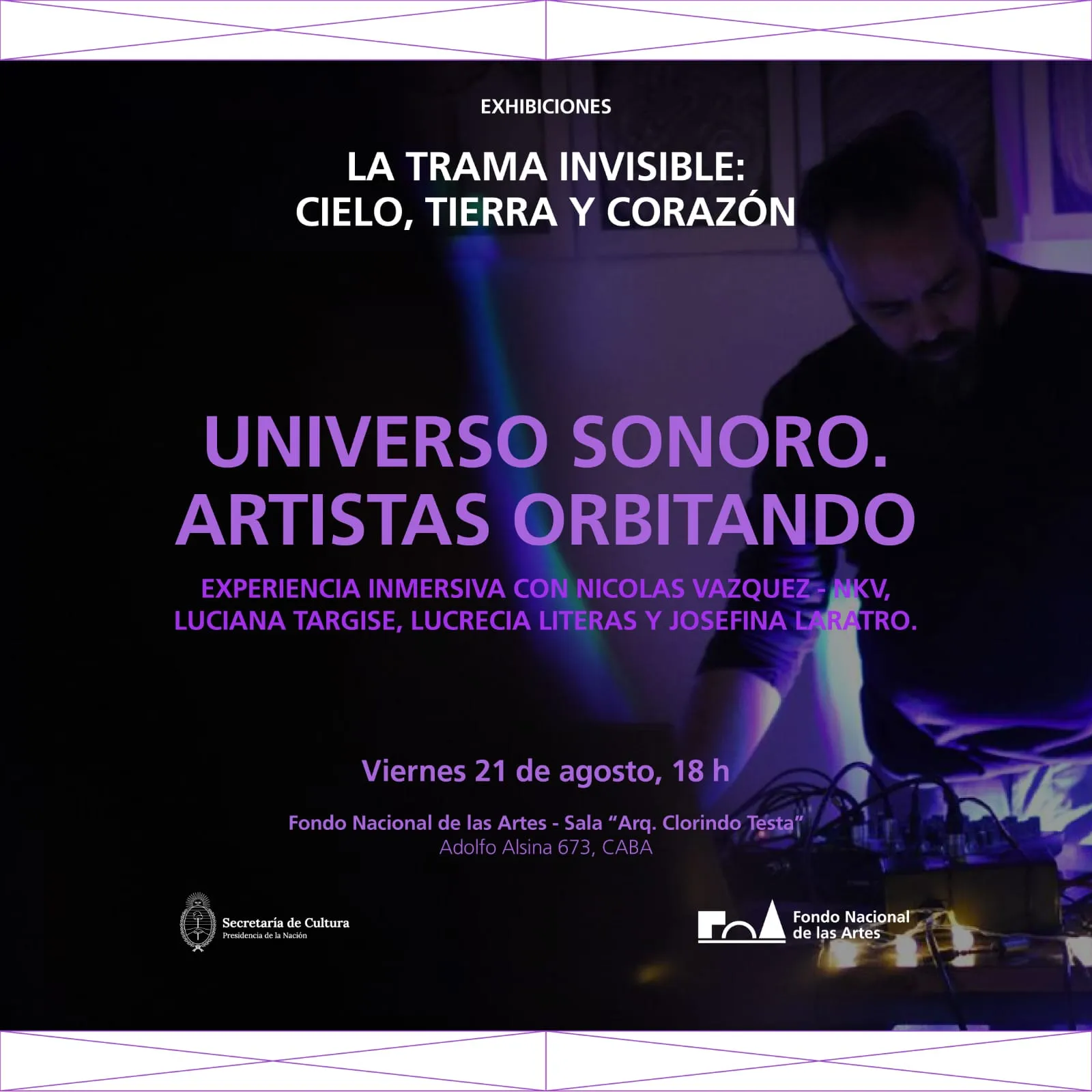 La trama invisible: cielo, tierra y corazón | Activación "Universo sonoro. Artistas orbitando"